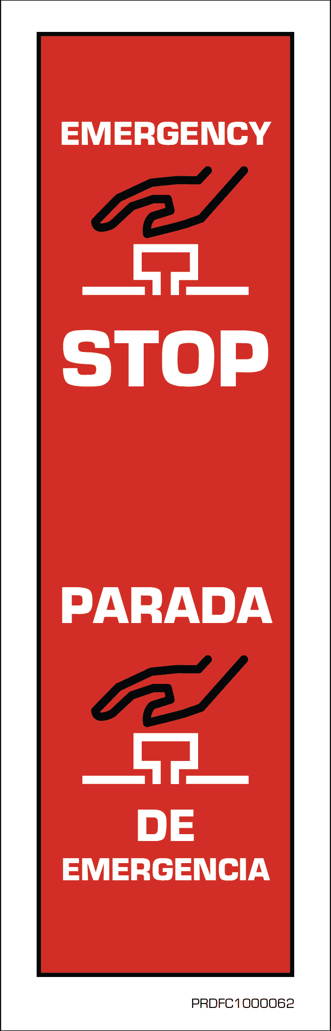 Emergency stop label