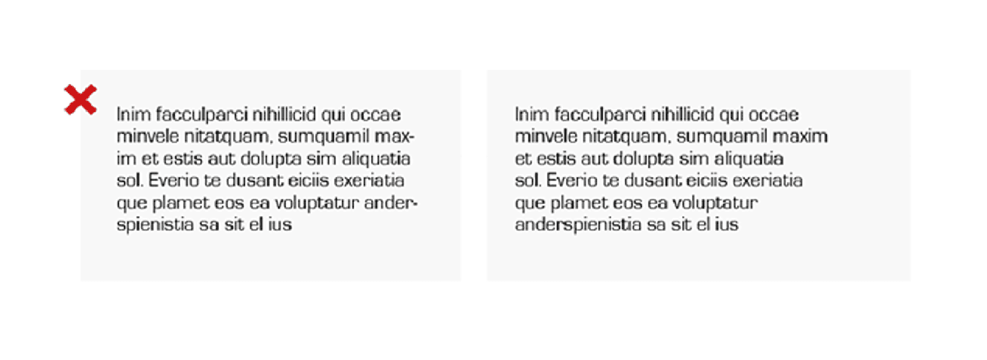Hyphenation comparison example