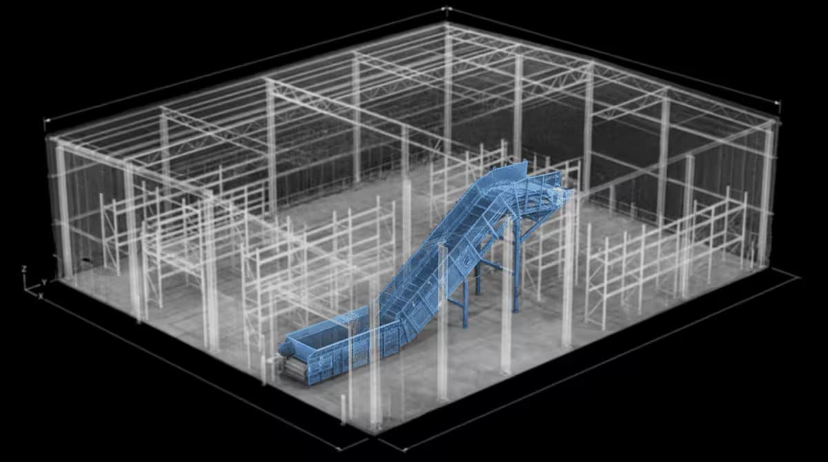 Leica BLK2GO walk-through scan point cloud interface