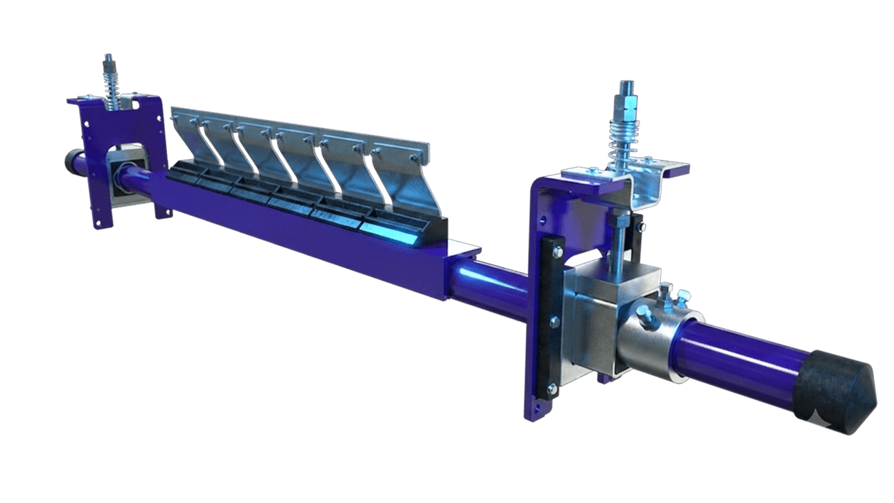 Secondary belt scrapers