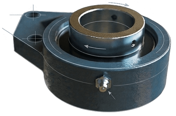 How do I determine the right flange bearing size for my conveyor?