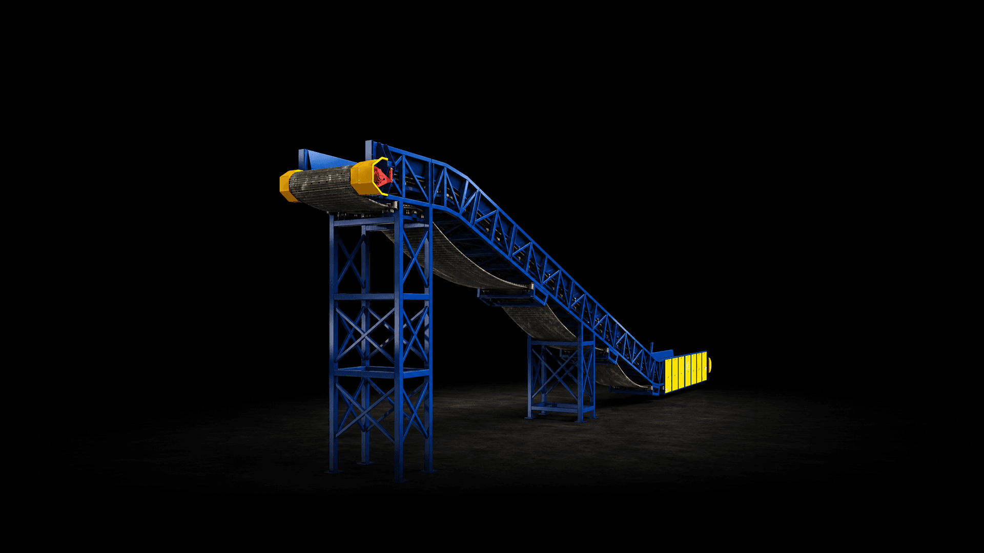 D4 CAT car shredder infeed conveyors