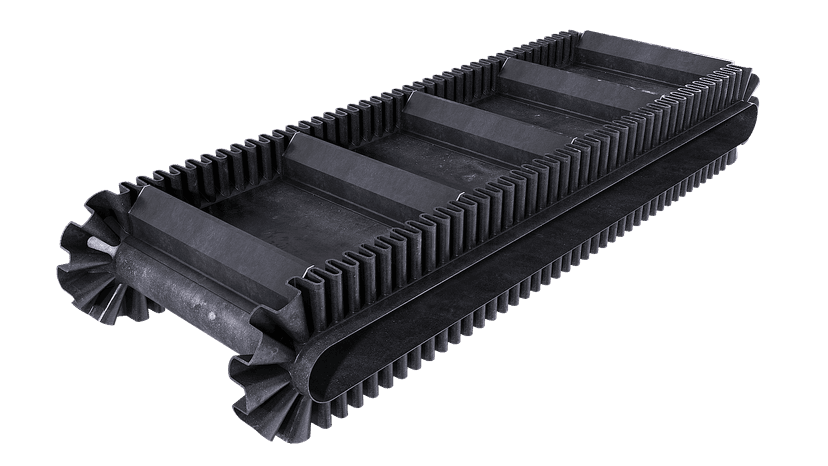 Corrugated side wall belts