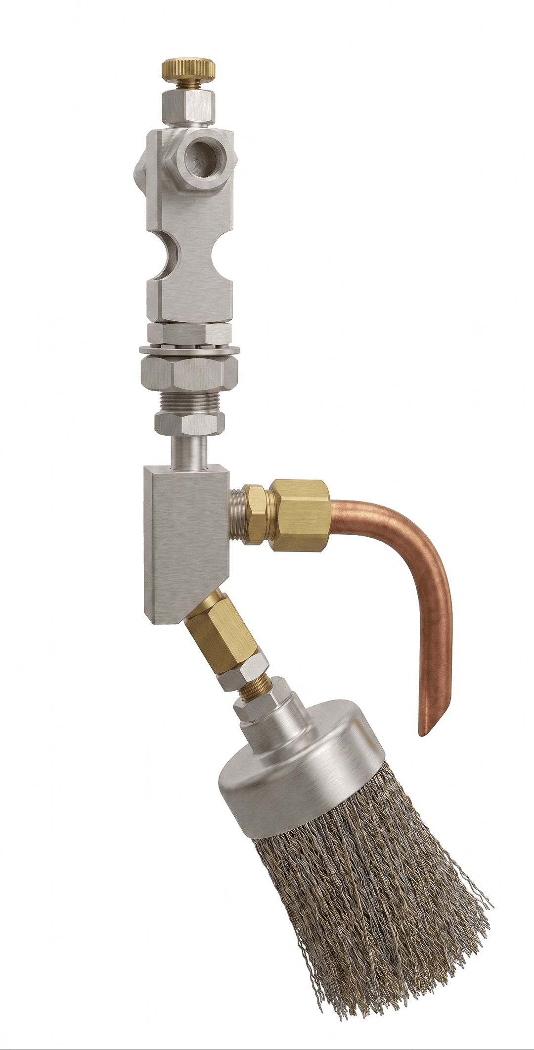 brush valve oiler assembly