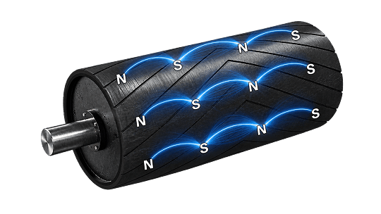 Axial interpole magnetic circuits