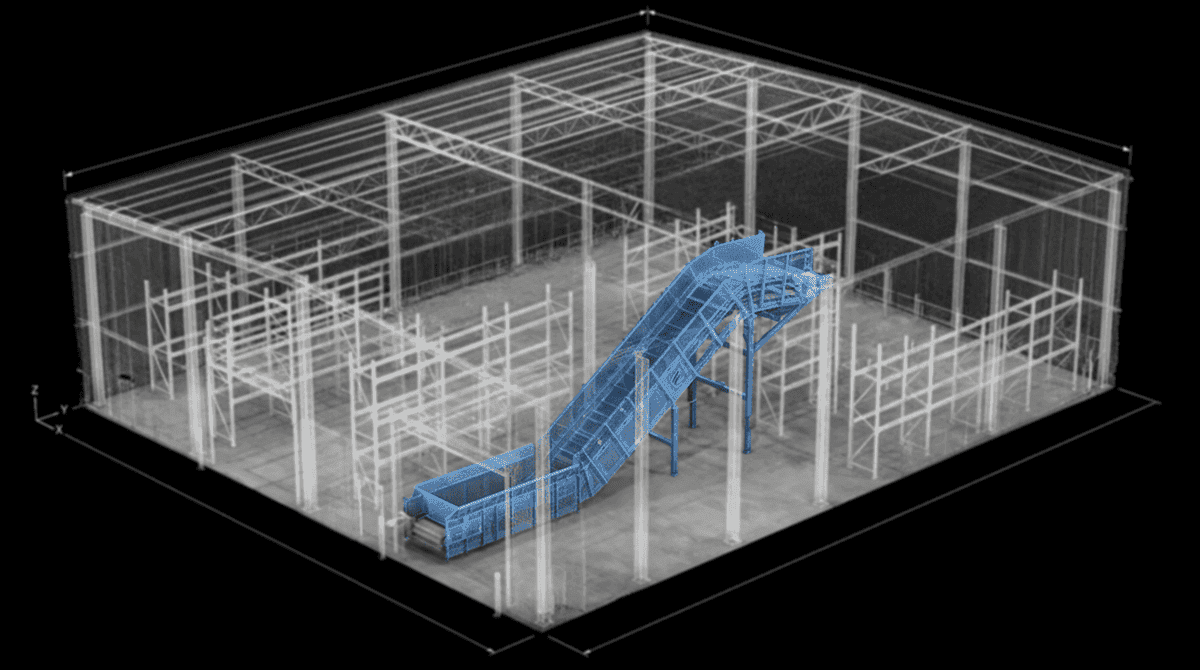 Leica BLK2GO walk-through scan point cloud interface