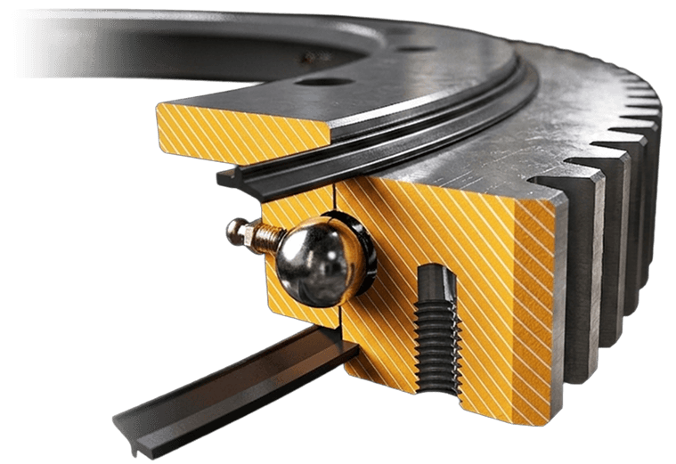 Slewing bearing material handling applications