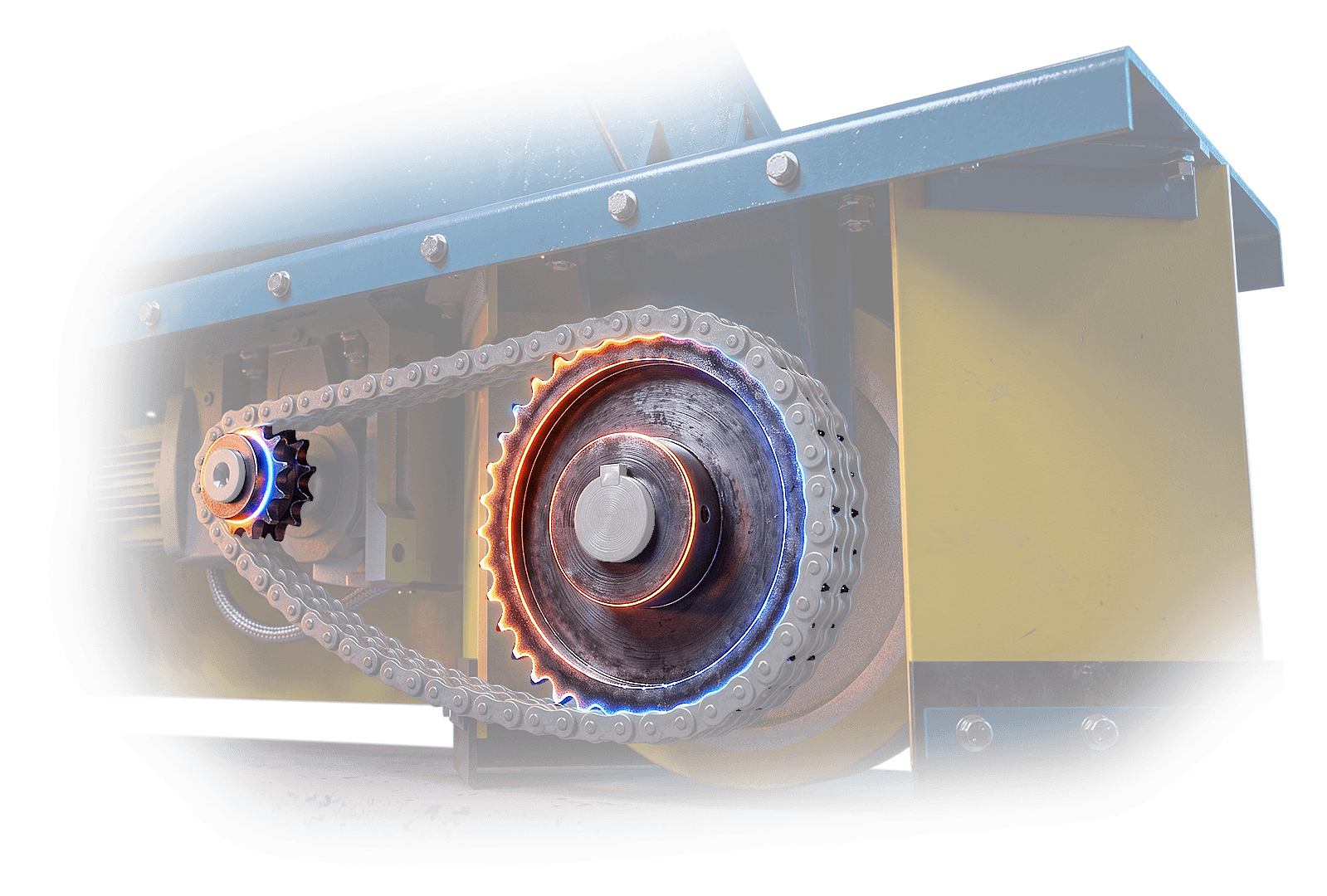 ANSI sprockets for radial stacker conveyors
