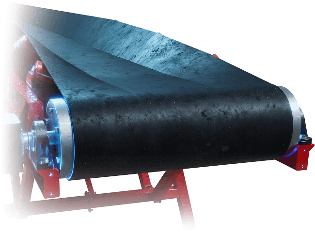 What are trough idler belts made of?