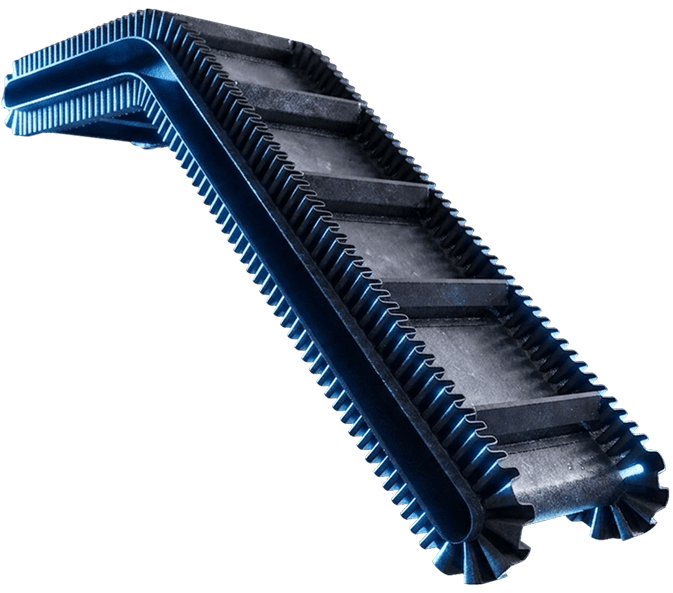 Corrugated sidewalls with bullhorn cleats