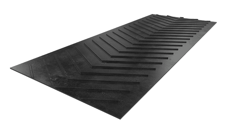 Closed V chevron cleated conveyor belts