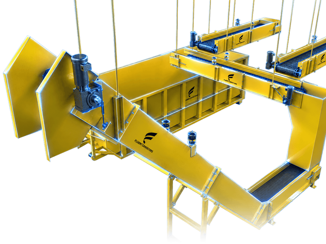 Retrofit live bottom bins for existing conveyor systems
