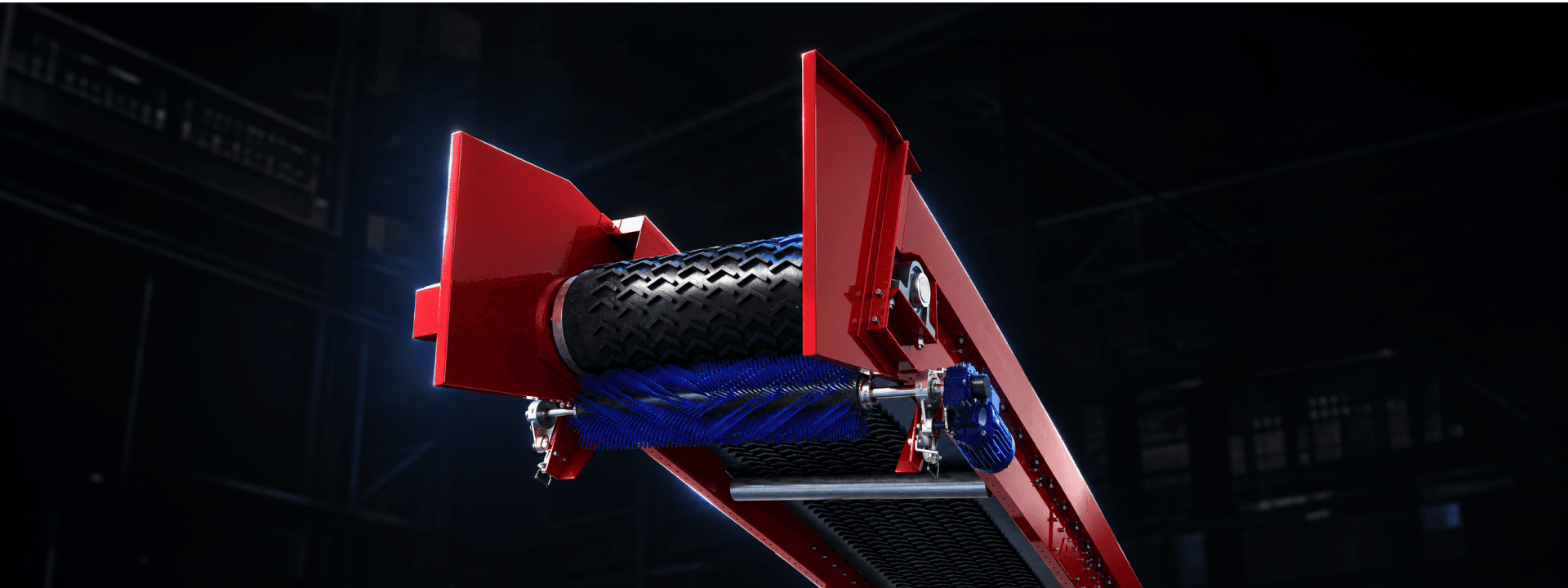 What is a pulley-driven conveyor?